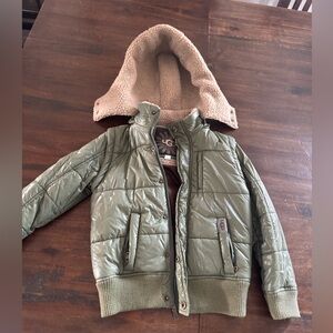 UGG Green Puffer Jacket with Hood